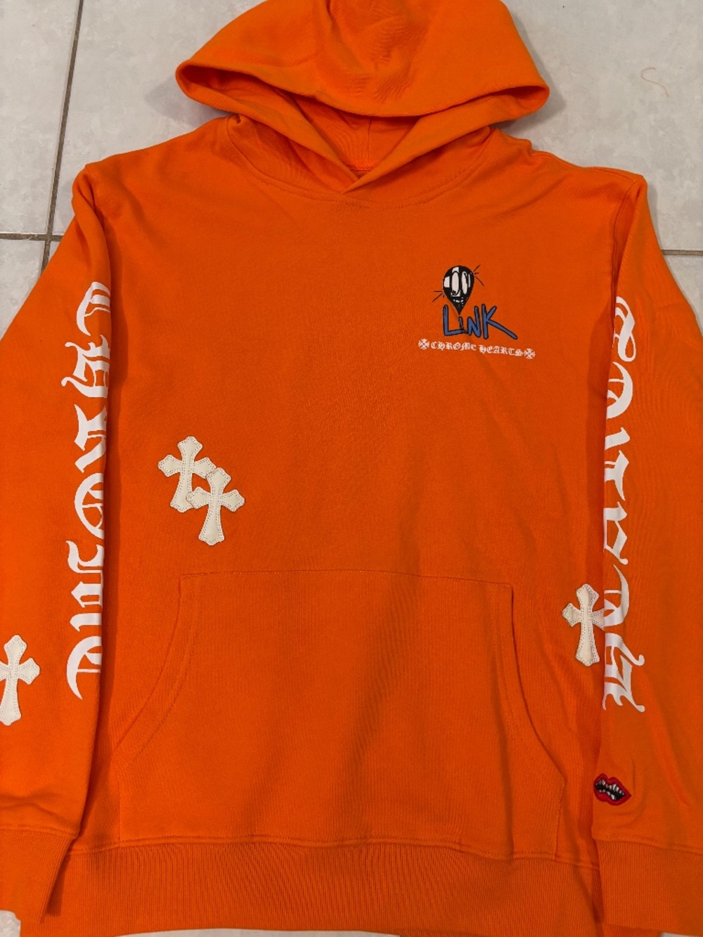 Chrome Orange Luxury Double Sided Graphic Hoodie